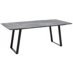 ESSTISCH in Metall, Kunststoff 160/90/76 cm   - Dunkelgrau/Schwarz, Design, Kunststoff/Metall (160/90/76cm) - Dieter Knoll