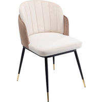 STUHL Samt Schwarz, Goldfarben, Beige  - Beige/Goldfarben, Design, Textil/Metall (52/81/58cm) - Kare-Design
