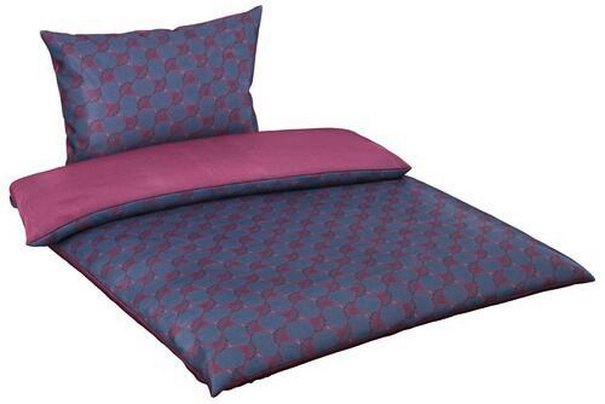 OBOJSTRANNÁ POSTEĽNÁ BIELIZEŇ, makosatén, baklažánová, bordová, tmavomodrá, 140/200 cm - baklažánová/bordová, Design, textil/prírodné materiály (140/200cm) - Joop!