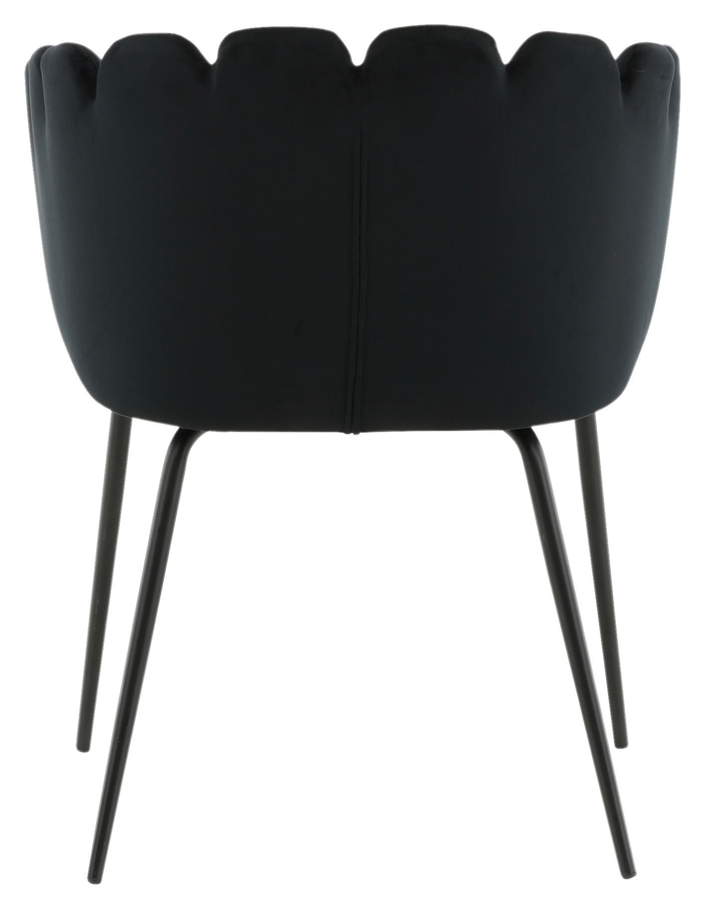 STUHL  abwischbar Samt  Schwarz  - Schwarz, Design, Textil/Metall (61/76.56/54cm) - Livetastic