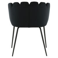 STUHL  abwischbar Samt  Schwarz  - Schwarz, Design, Textil/Metall (61/76.56/54cm) - Livetastic