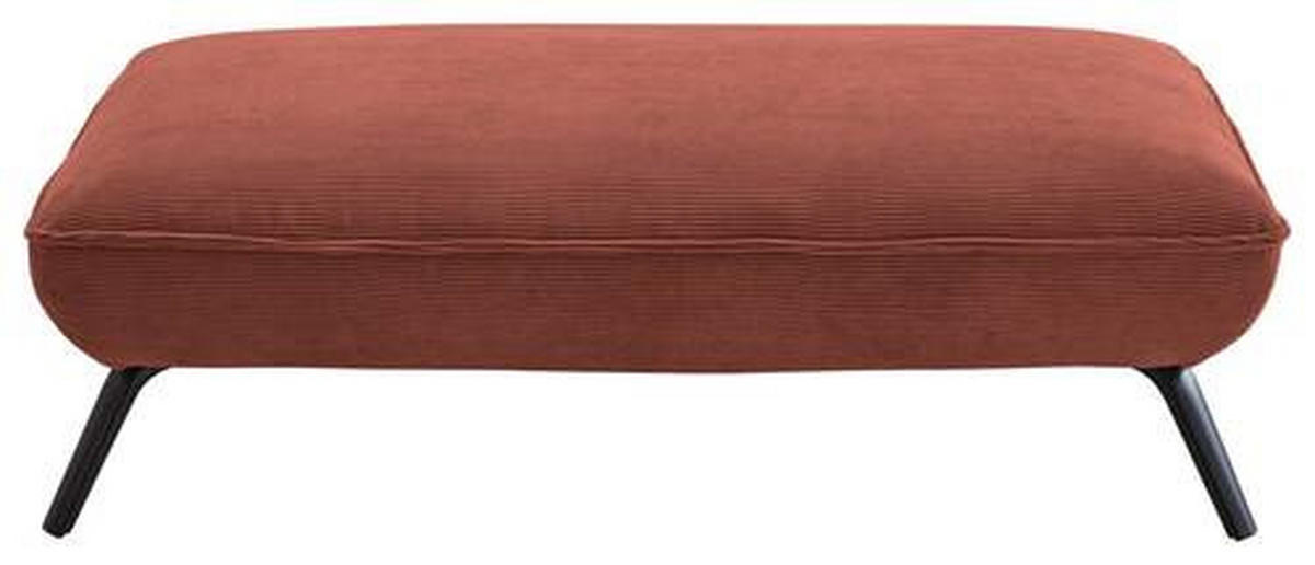 HOCKER Cord Kupferfarben  - Schwarz/Kupferfarben, Design, Textil/Metall (142/43/80cm) - Moderano