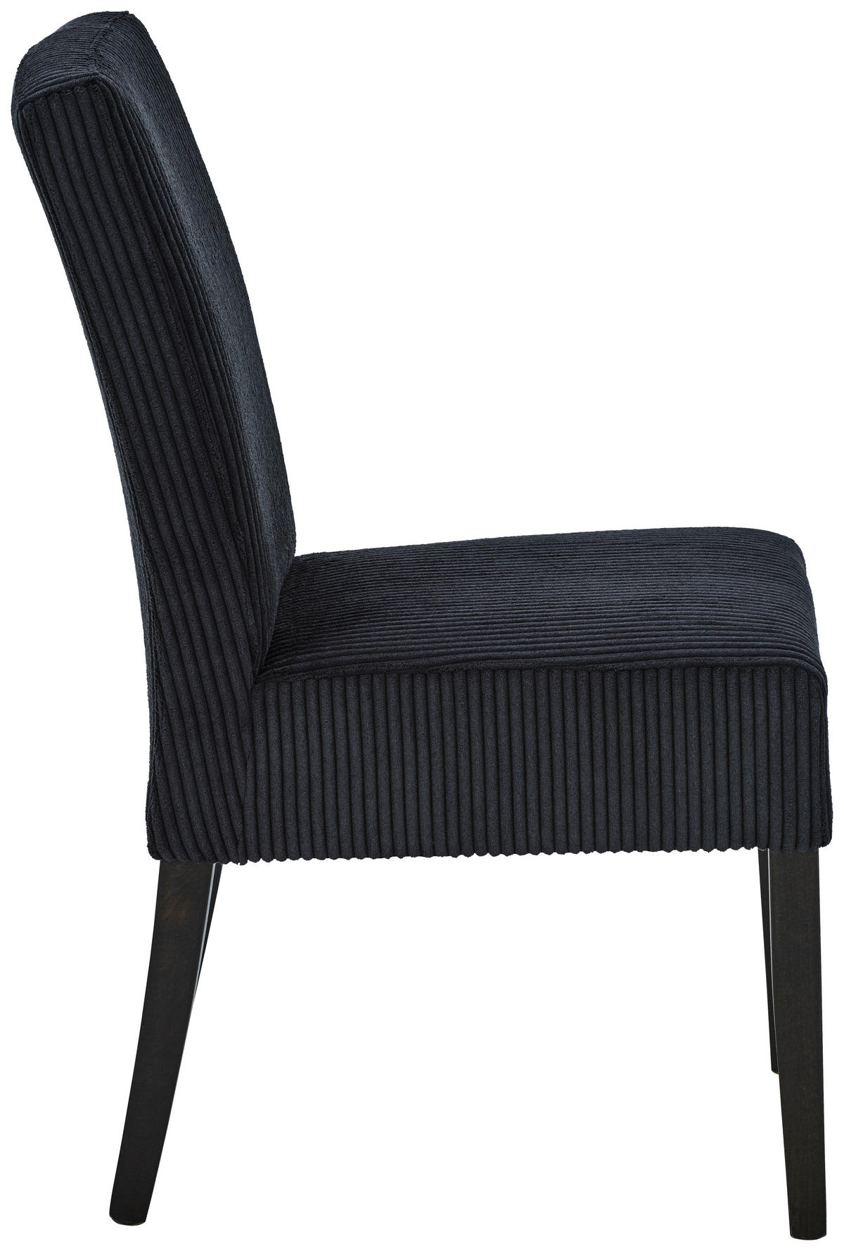 STUHL Webstoff Schwarz Buche massiv  - Wengefarben/Schwarz, MODERN, Holz/Textil (48/95/62cm)