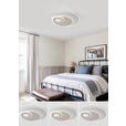 LED-DECKENLEUCHTE 50/5 cm  - Champagner/Silberfarben, Design, Kunststoff/Metall (50/5cm) - Novel