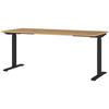 SCHREIBTISCH 180/80/72-118 cm  in Braun, Schwarz, Eichefarben  - Eichefarben/Schwarz, MODERN, Holzwerkstoff/Metall (180/80/72-118cm) - Novel
