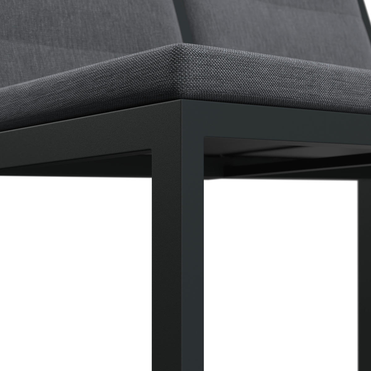 LOUNGESOFA  - Anthrazit/Grau, MODERN, Textil/Metall (100/82/62cm) - Amatio