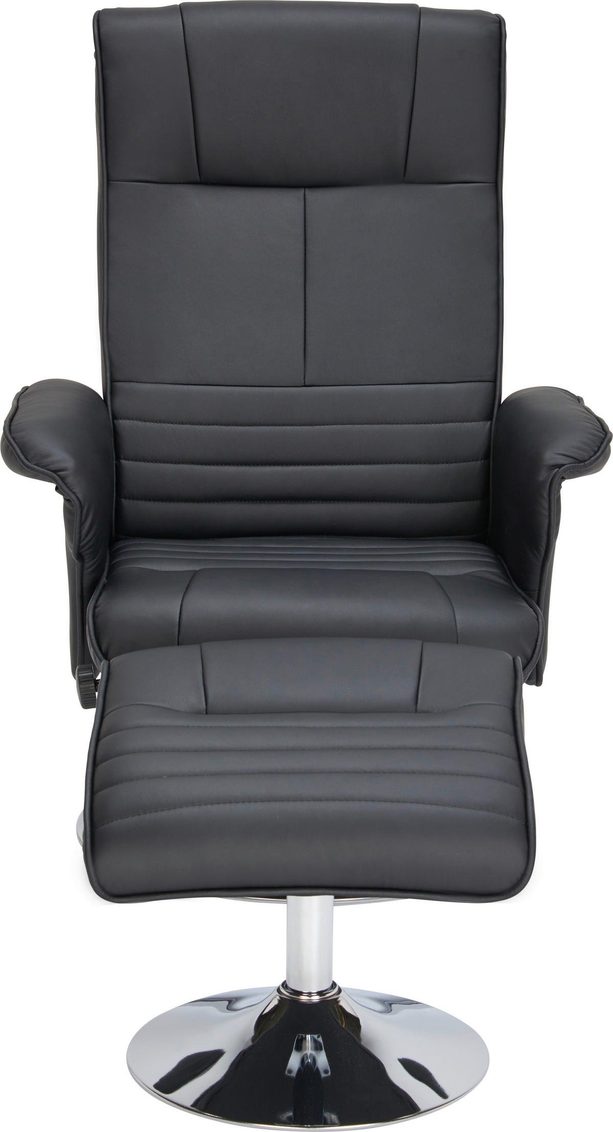 RELAXSESSELSET in Metall, Textil Schwarz, Chromfarben  - Chromfarben/Schwarz, Design, Textil/Metall (77/95-111/81-117cm) - Cantus