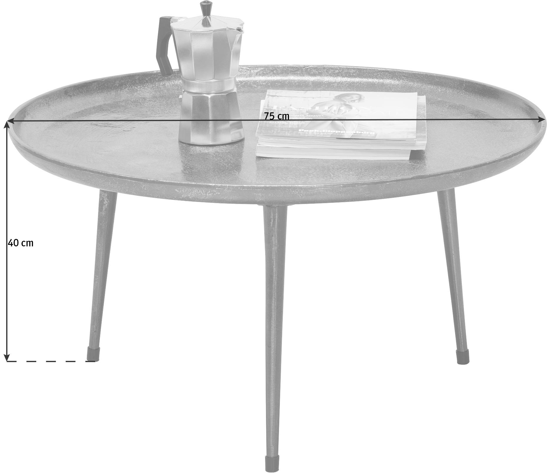 KONFERENČNÍ STOLEK, šedá, kov, 75/75/40,0 cm - šedá, Design, kov (75/75/40,0cm) - Xora