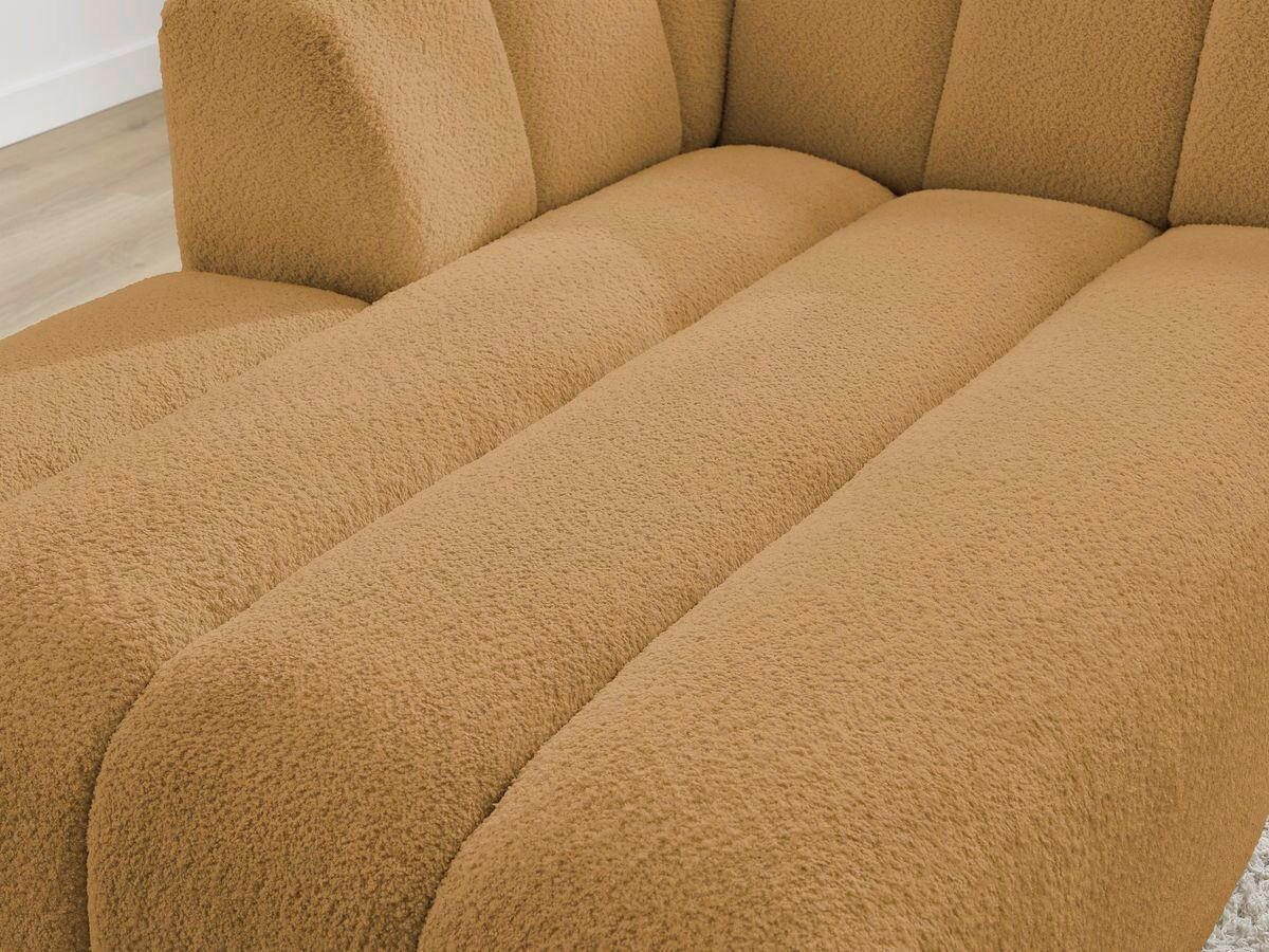 SOFAELEMENT ANNECY Bouclé Gelb  - Gelb/Schwarz, MODERN, Kunststoff/Textil (120/72/170cm)