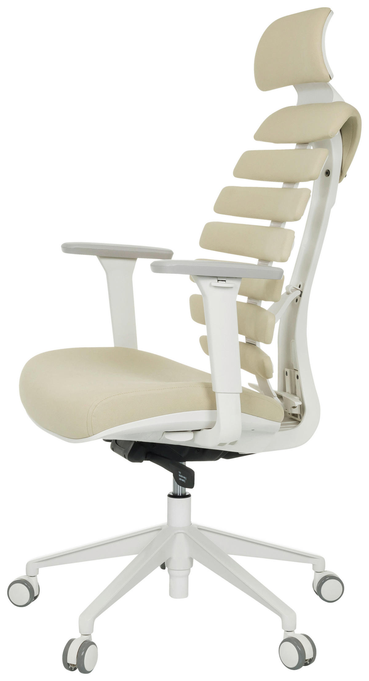 DREHSTUHL  in Flachgewebe Beige  - Beige/Weiß, MODERN, Kunststoff/Textil (67/116 - 133/65cm) - MID.YOU