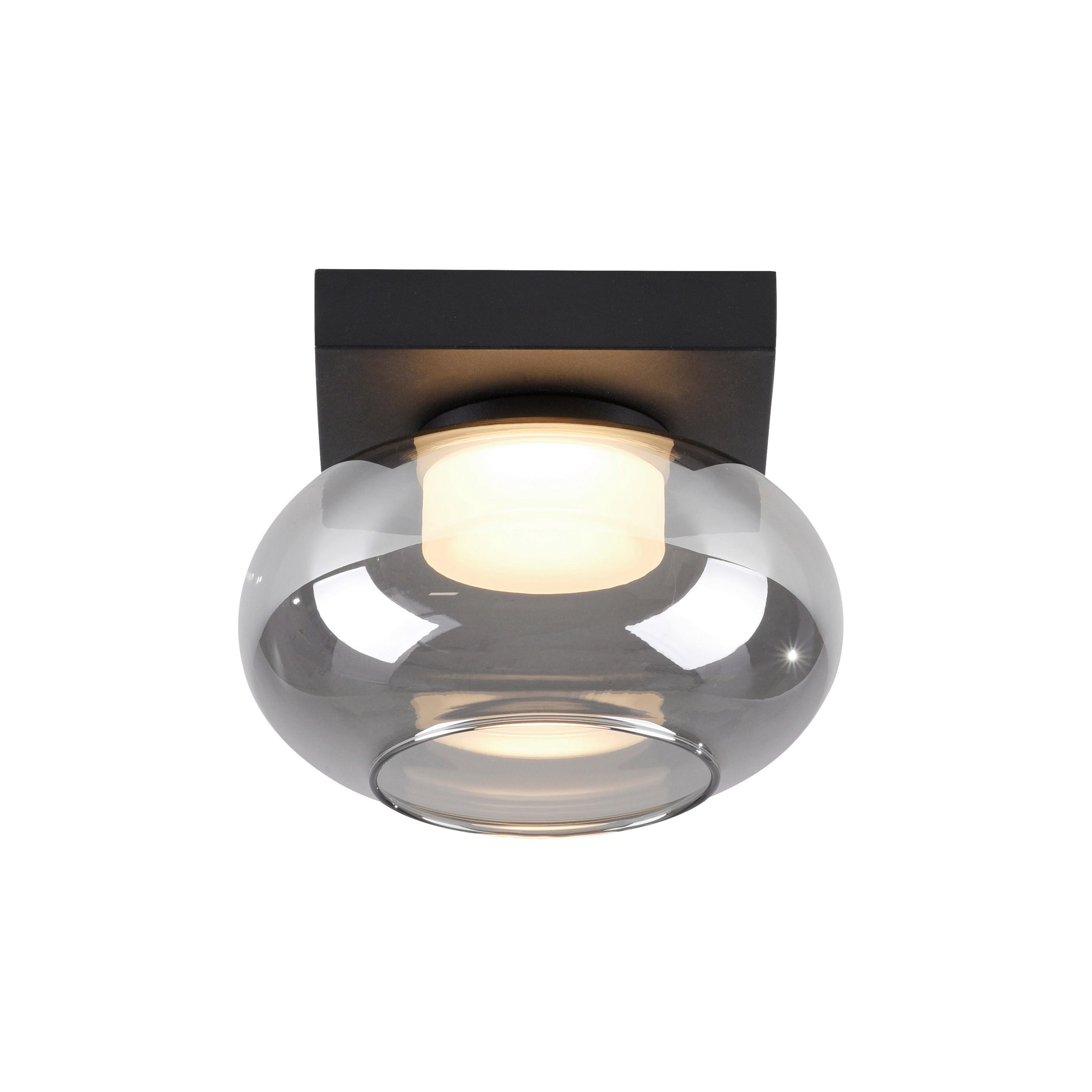 LED-DECKENLEUCHTE Sia 20/20/14,4 cm   - Schwarz, Design, Kunststoff/Metall (20/20/14,4cm) - Schöner Wohnen