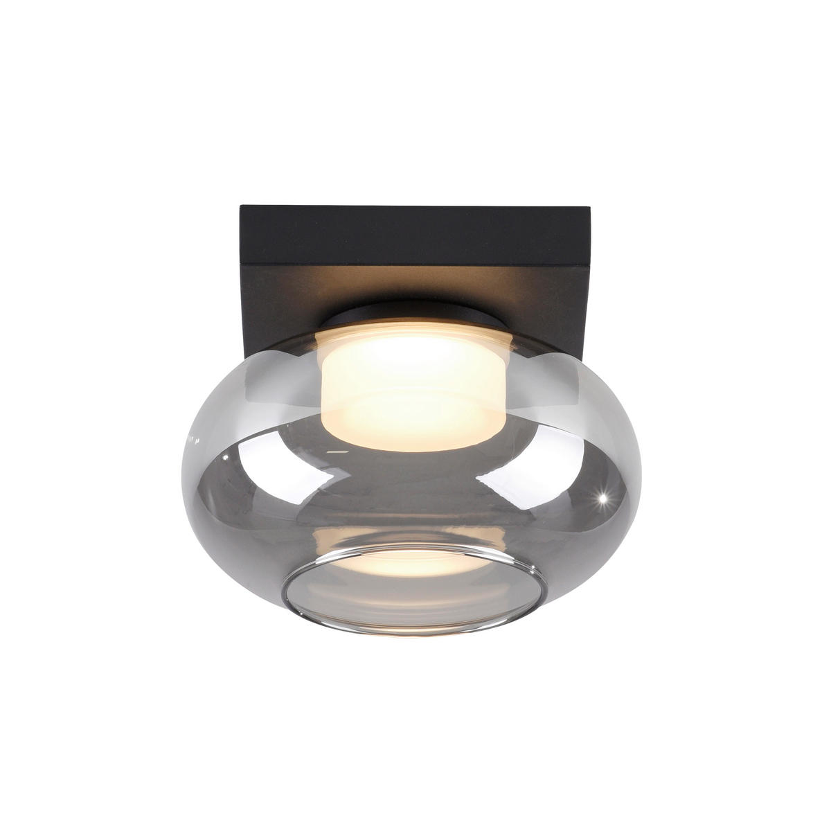 LED-DECKENLEUCHTE Sia 20/20/14,4 cm   - Schwarz, Design, Kunststoff/Metall (20/20/14,4cm) - Schöner Wohnen