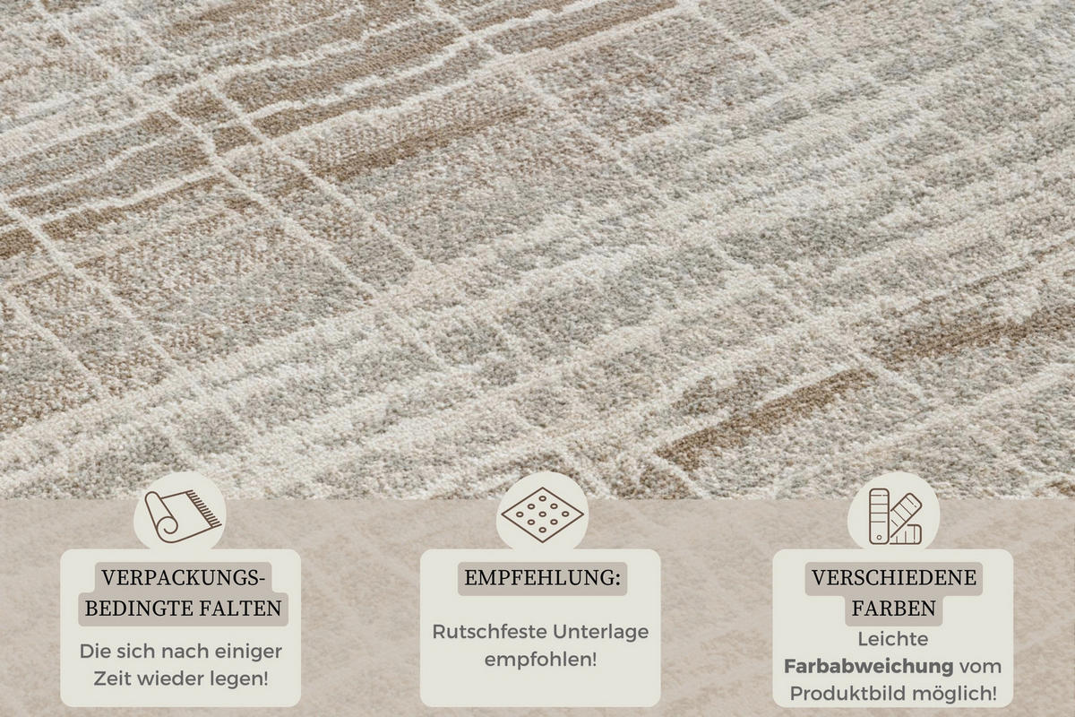 FLACHWEBETEPPICH 200/280 cm Terrain Creme  - Creme, Basics, Kunststoff/Textil (200/280cm)