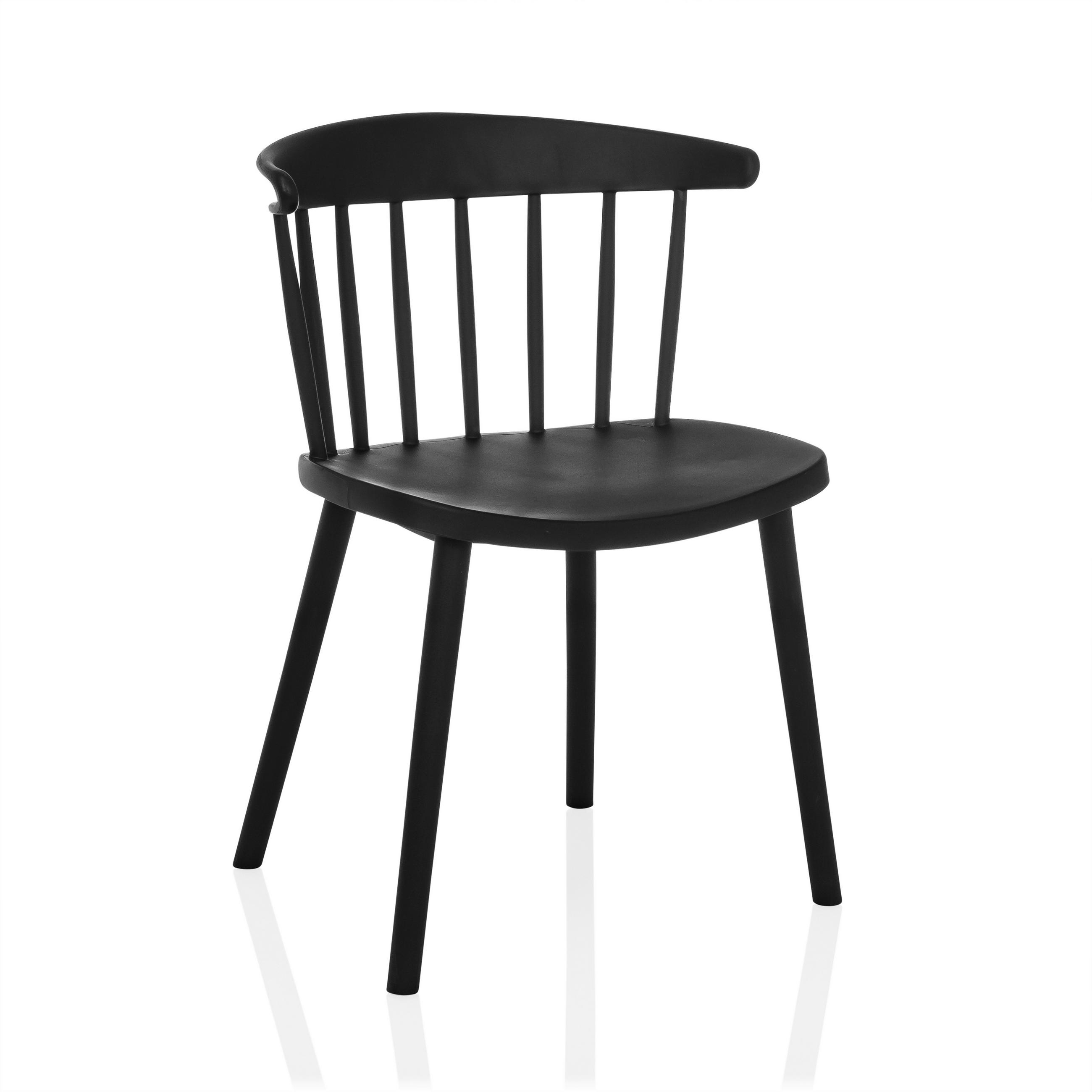 BESUCHERSTUHL  in Schwarz  - Schwarz, MODERN, Kunststoff (53/75/45cm) - MID.YOU