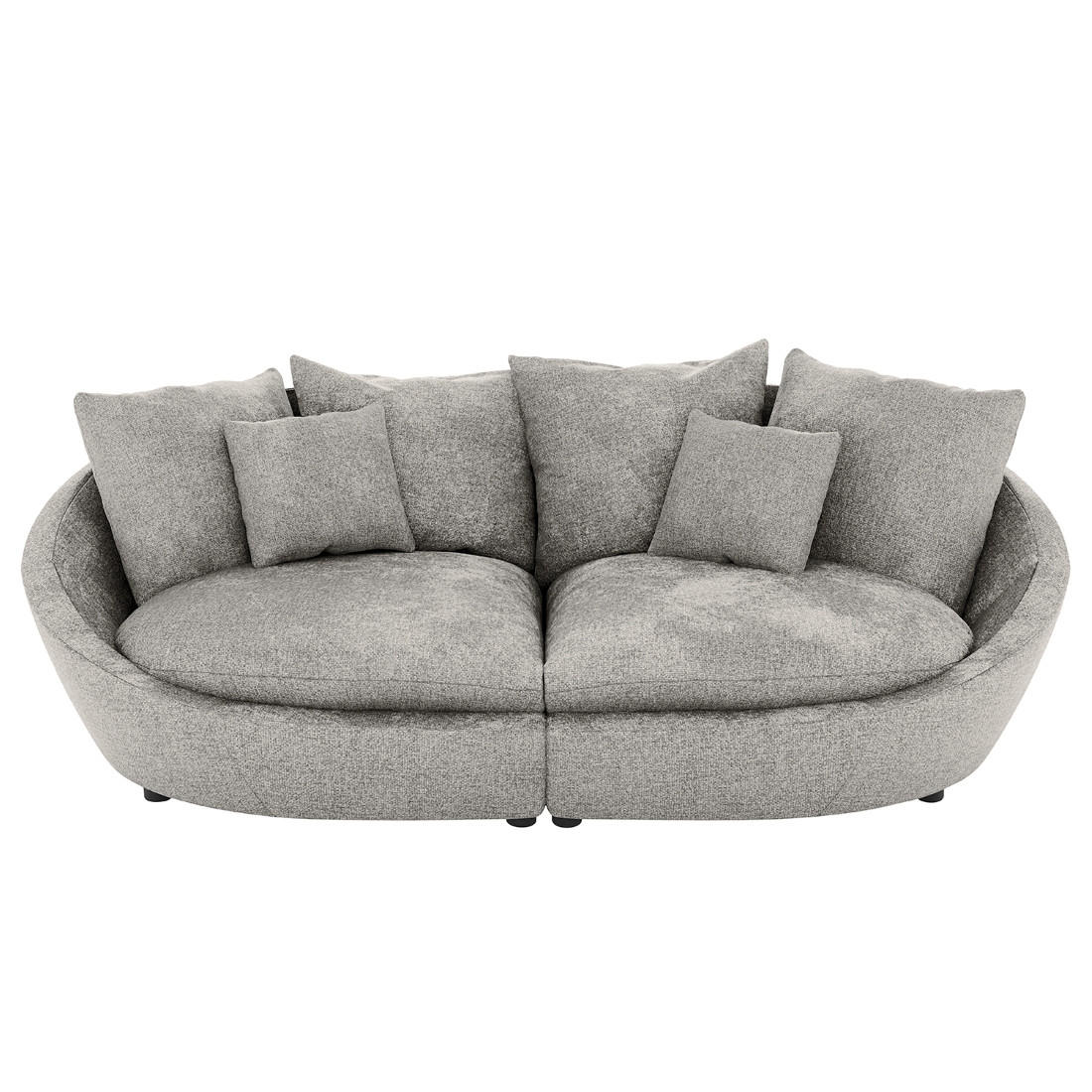 Thumbnail - Trendmanufaktur Bigsofa, Dunkelgrau, Textil, 4-Sitzer, 237x87x131 cm, Made in EU, Rücken echt, Wohnzimmer, Sofas & Couch...