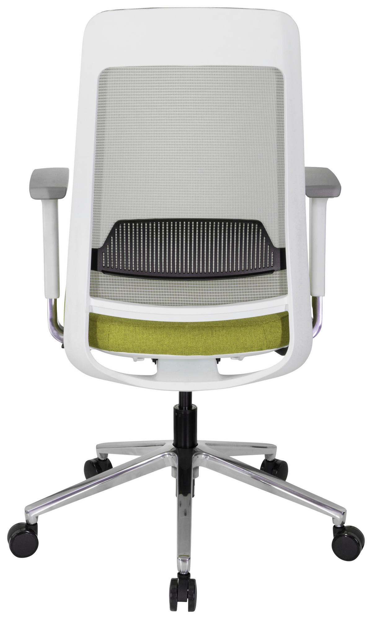 DREHSTUHL Netzbespannung, Flachgewebe Grau, Grün, Weiß  - Weiß/Grau, MODERN, Kunststoff/Textil (67/118/63cm) - MID.YOU