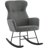 SCHAUKELSESSEL Cord Grau  - Schwarz/Grau, Design, Holz/Textil (65/97/94cm) - Ti'me