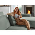ECKSOFA  in Chenille, Flachgewebe Hellgrau Rücken echt  316/175 cm  - Hellgrau/Schwarz, Design, Textil/Metall (316/175cm) - Dieter Knoll