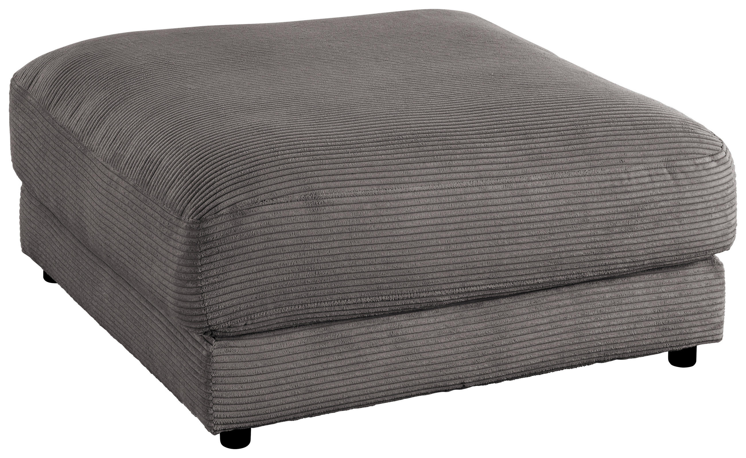 HOCKER in Textil Grau  - Schwarz/Grau, Design, Kunststoff/Textil (100/86/100cm) - Pure Home Lifestyle