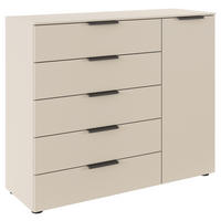 BYRÅ 120/100/42 cm  - champagne/grafitfärgad, Modern, metall/trämaterial (120/100/42cm) - Rauch Möbel