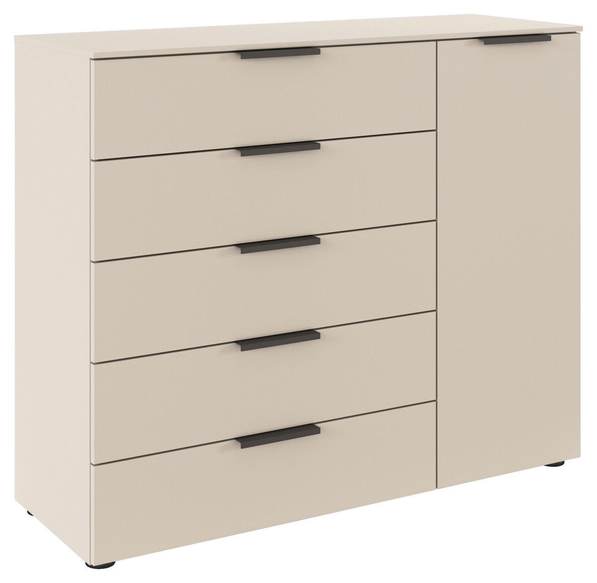 BYRÅ 120/100/42 cm  - champagne/grafitfärgad, Modern, metall/trämaterial (120/100/42cm) - Rauch Möbel