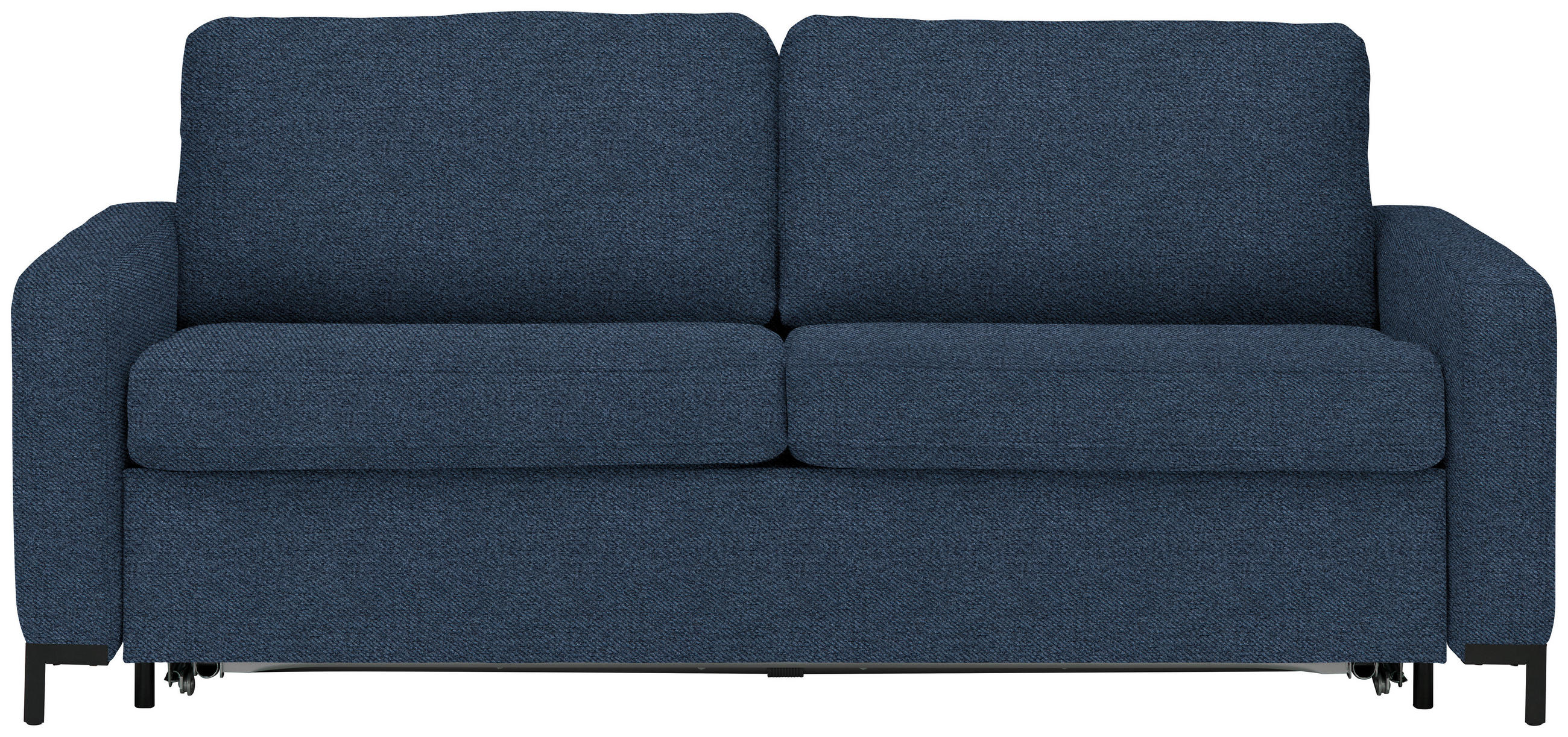 SCHLAFSOFA Webstoff Blau  - Blau/Schwarz, KONVENTIONELL, Textil/Metall (187/84/97cm) - Livetastic