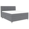 BOXSPRINGBETT 180/200 cm  in Grau  - Schwarz/Grau, Konventionell, Textil/Metall (180/200cm) - Carryhome