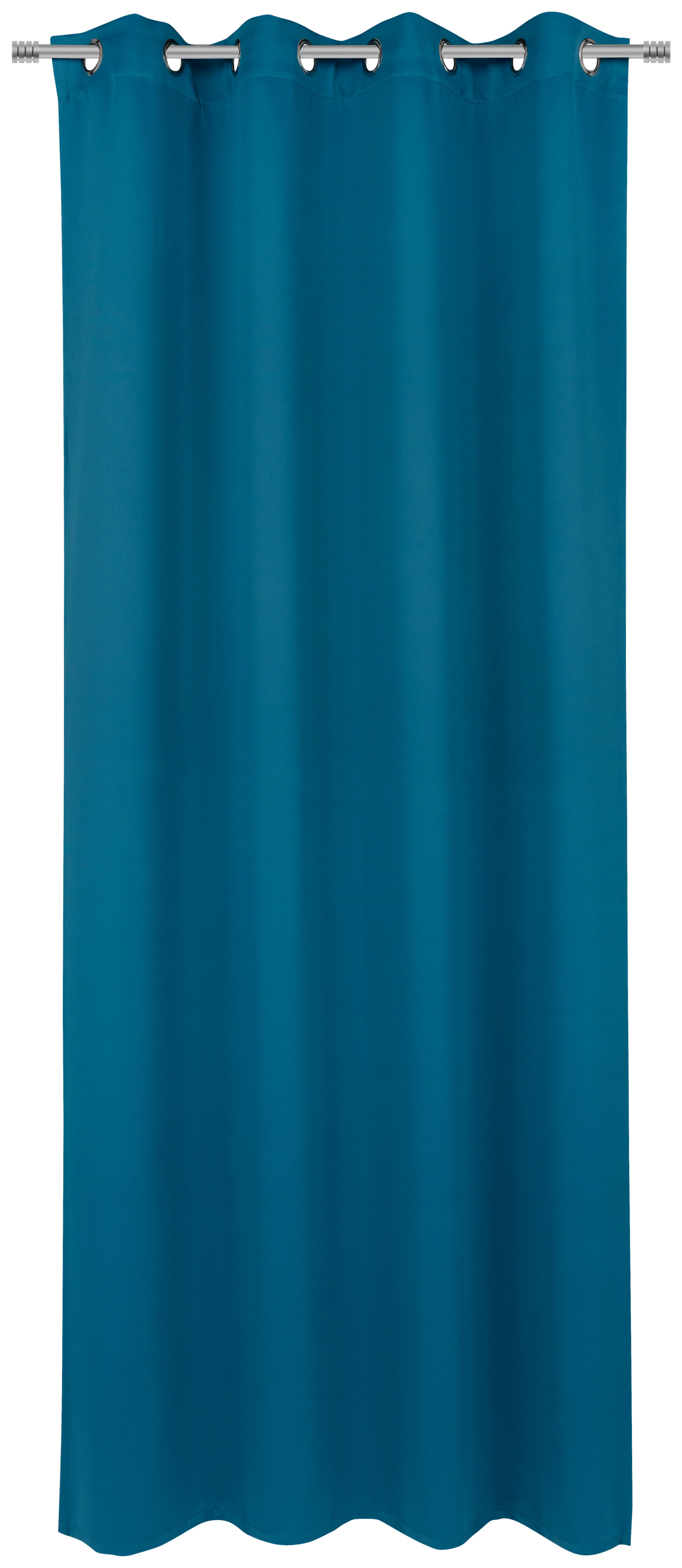 GARDINLÄNGD mörkläggning  - mörkblå, Basics, textil (140/245cm) - Esposa