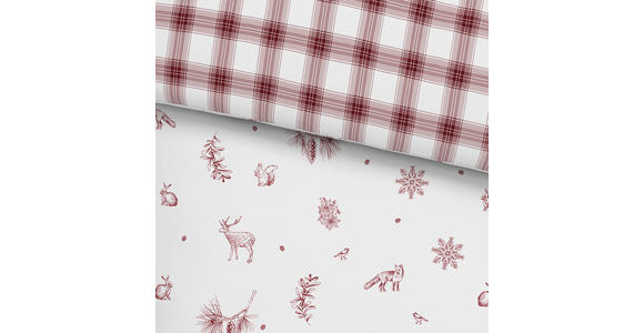 WENDEBETTWÄSCHE TALVI Renforcé 140/200 cm  - Rot/Weiß, KONVENTIONELL, Textil (140/200cm) - Esposa
