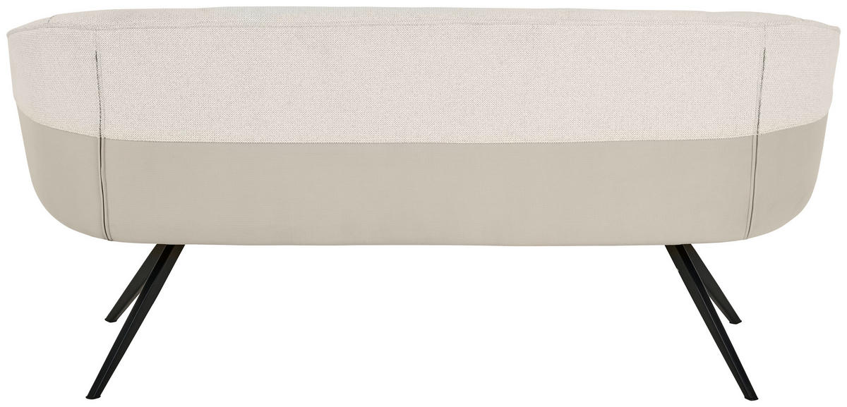 POLSTERBANK - Beige/Schwarz, LIFESTYLE, Holz/Textil (180/86/71cm) - Livetastic