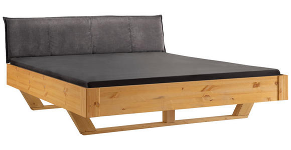 BALKENBETT 180/200 cm,  in Anthrazit, Kieferfarben,  - Anthrazit/Kieferfarben, KONVENTIONELL, Holz (180/200cm) - Linea Natura