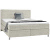 BOXSPRINGBETT 180/200 cm  in Ecru  - Chromfarben/Ecru, Konventionell, Kunststoff/Textil (180/200cm) - Voleo