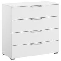 KOMMODE 80/81/42 cm Weiss  - Weiss/Silberfarben, Design, Holzwerkstoff/Kunststoff (80/81/42cm) - Novel