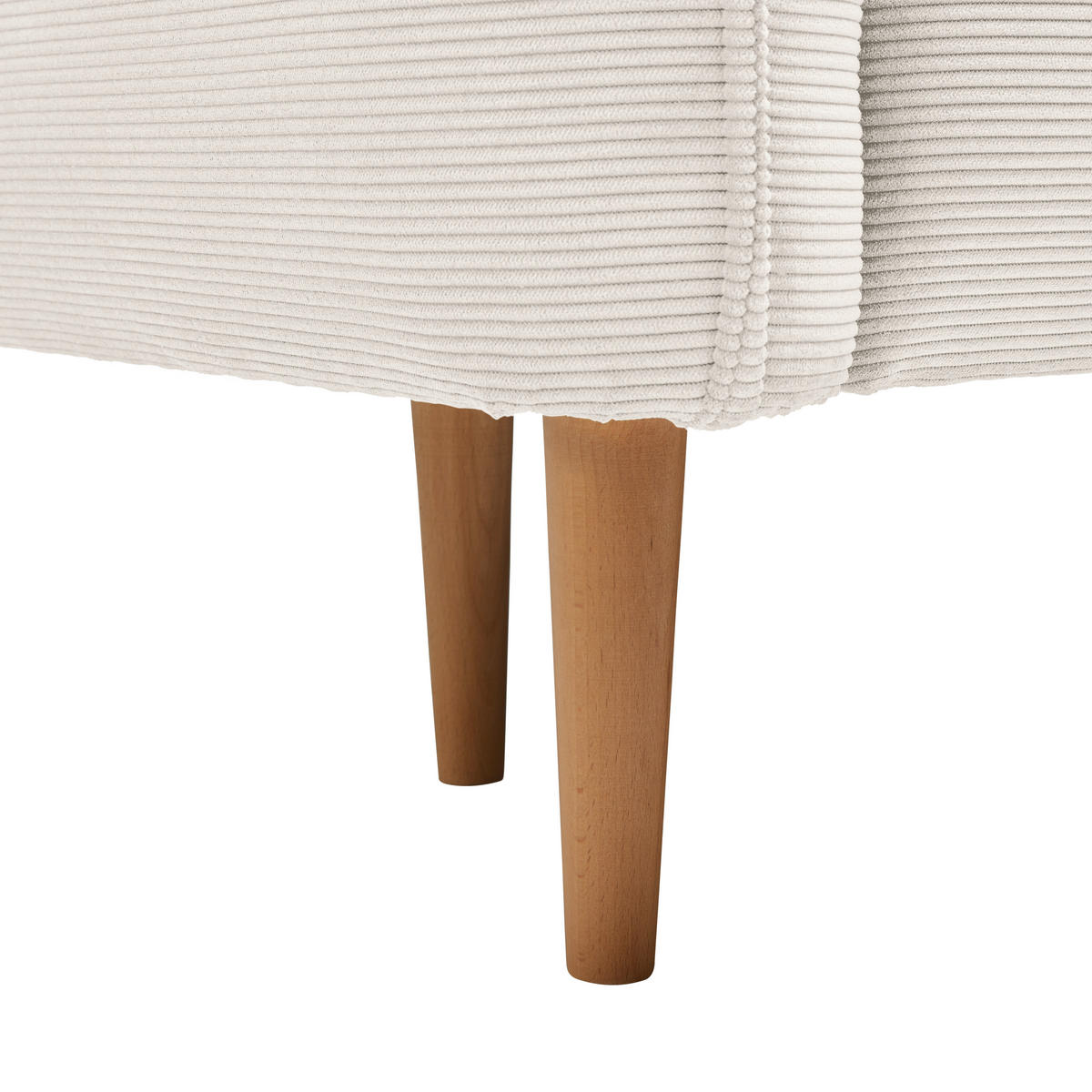 3-SITZER-SOFA Cord Beige  - Beige/Naturfarben, Modern, Holz/Textil (183/85/92cm) - MID.YOU