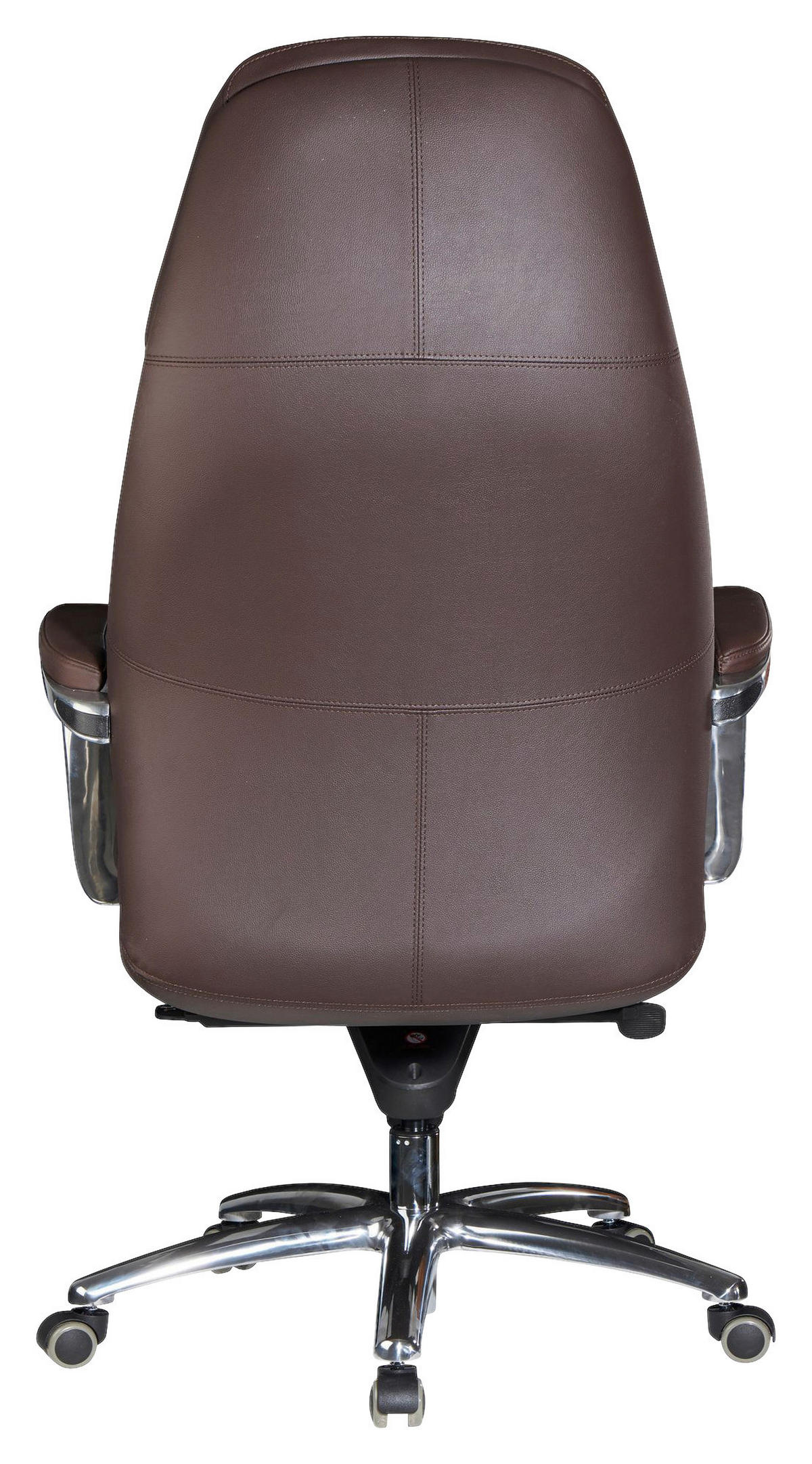CHEFSESSEL  in Dunkelbraun  - Dunkelbraun/Alufarben, MODERN, Leder/Kunststoff (67/140/67cm) - MID.YOU