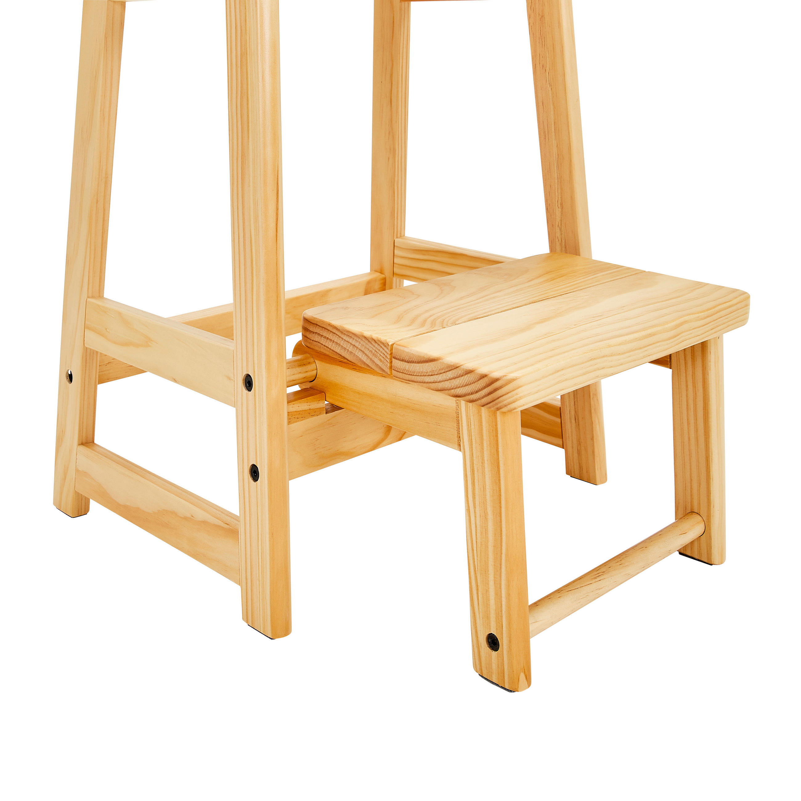 Thumbnail - Mid.you Klapphocker, Natur, Holz, Pinie, massiv, 43x48x50 cm, Esszimmer, Stühle, Hocker