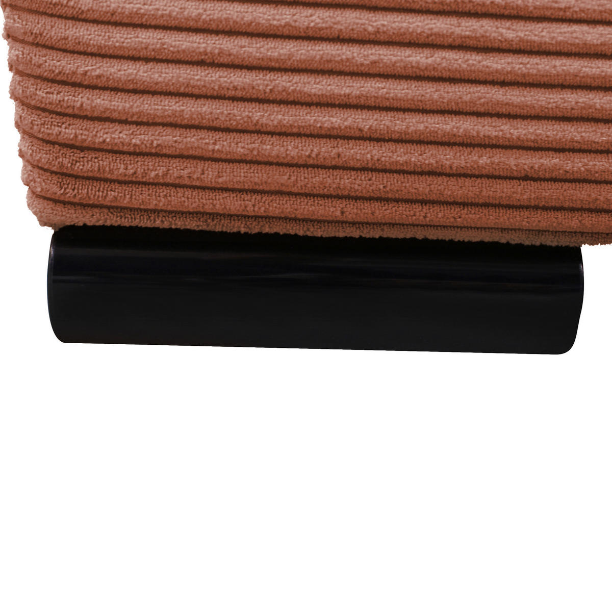 SCHLAFSOFA  mit Liegefunktion Cord Koralle  - Koralle/Schwarz, Design, Kunststoff/Textil (154/93/85cm) - MID.YOU