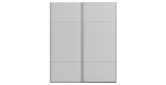 SCHWEBETÜRENSCHRANK 181/223/68 cm 2-türig Grau - Alufarben/Grau, KONVENTIONELL, Holzwerkstoff/Metall (181/223/68cm) - Novel