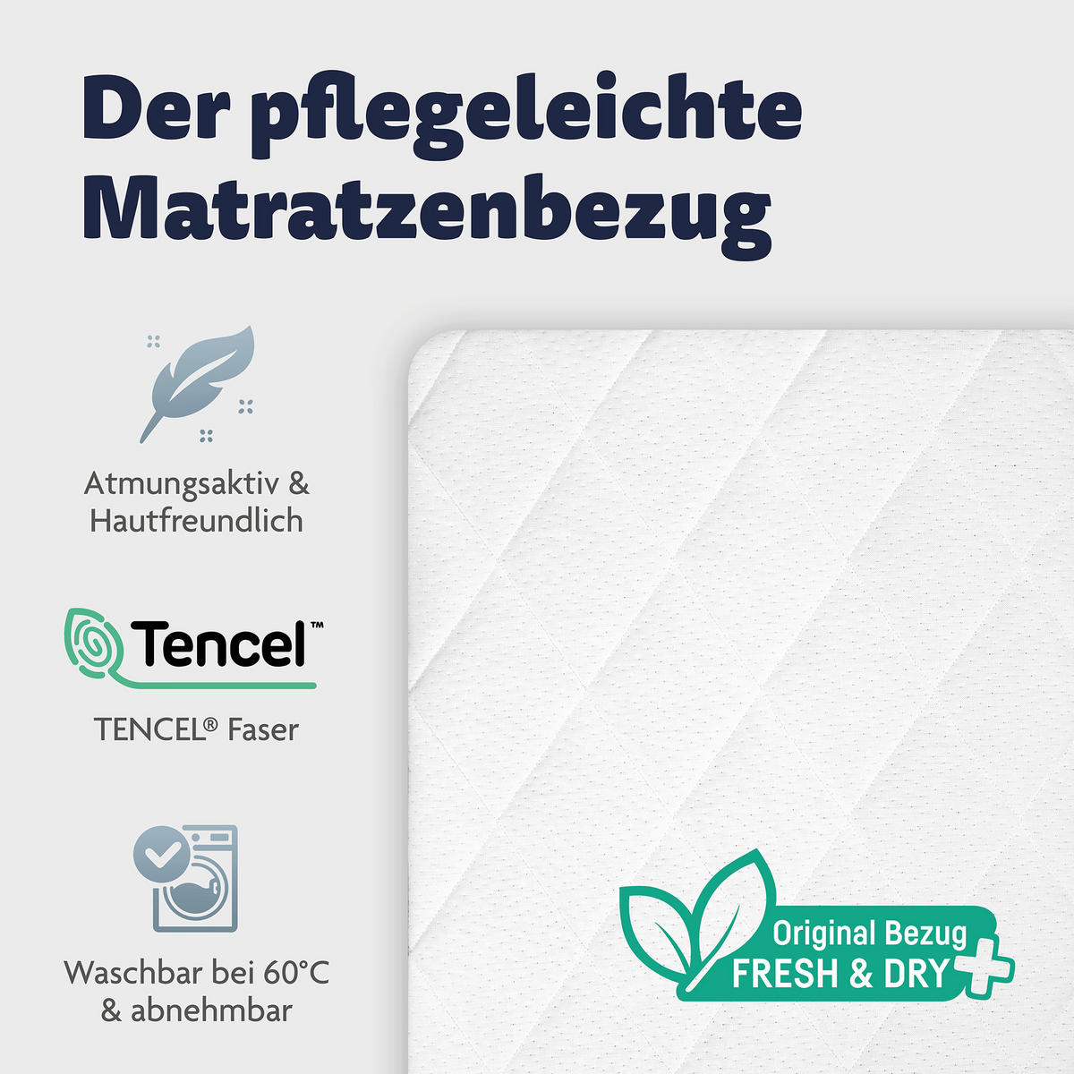 KINDERMATRATZE     - Weiß, Basics, Textil (70/10/140cm) - Julius Zöllner