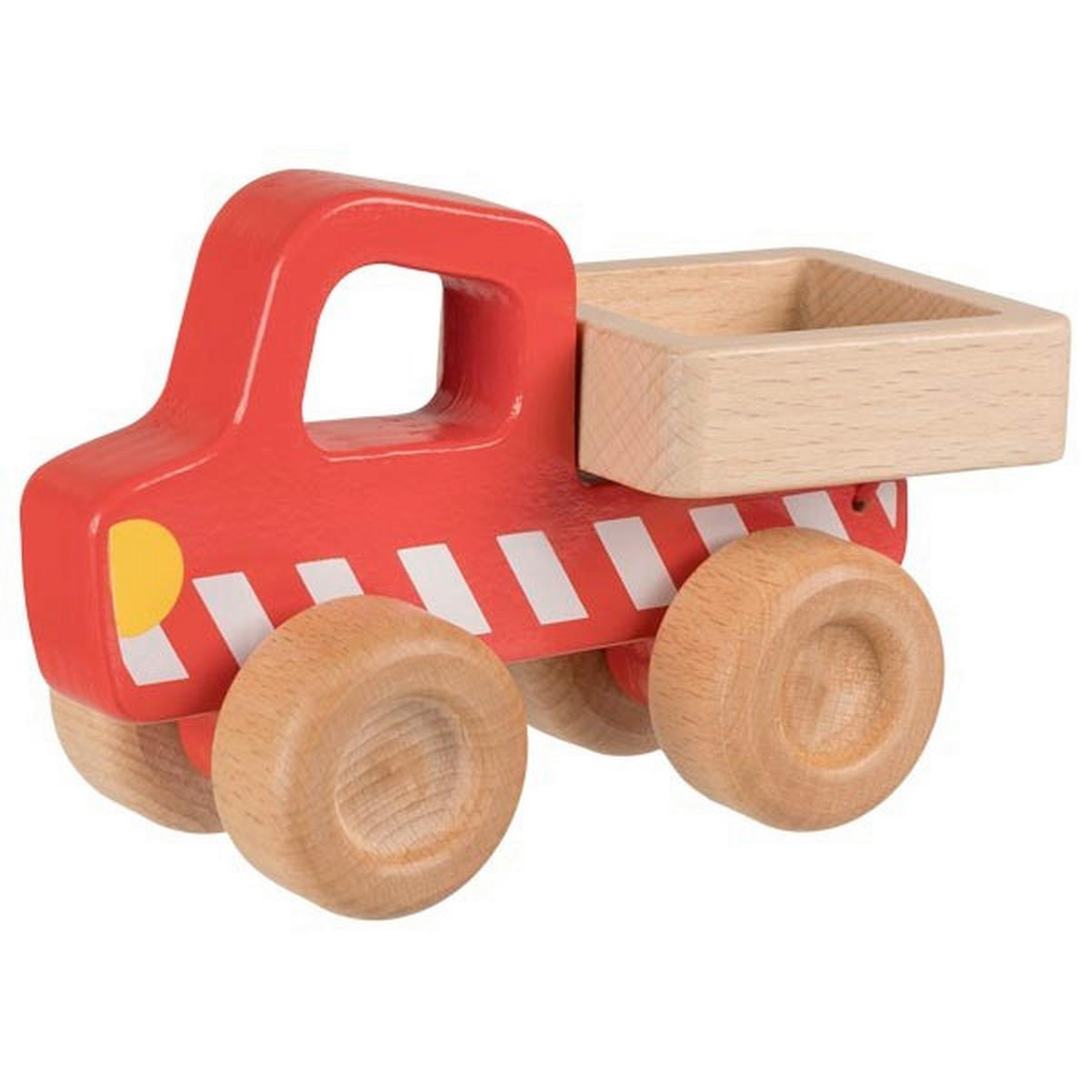 IGRAČA NA KOLESCIH - rdeča/večbarvno, Basics, les (14,5/6/8,5cm) - Goki