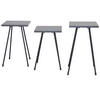 BEISTELLTISCHSET quadratisch Anthrazit  - Anthrazit/Schwarz, Design, Holzwerkstoff/Metall (29/29/52cm) - MID.YOU