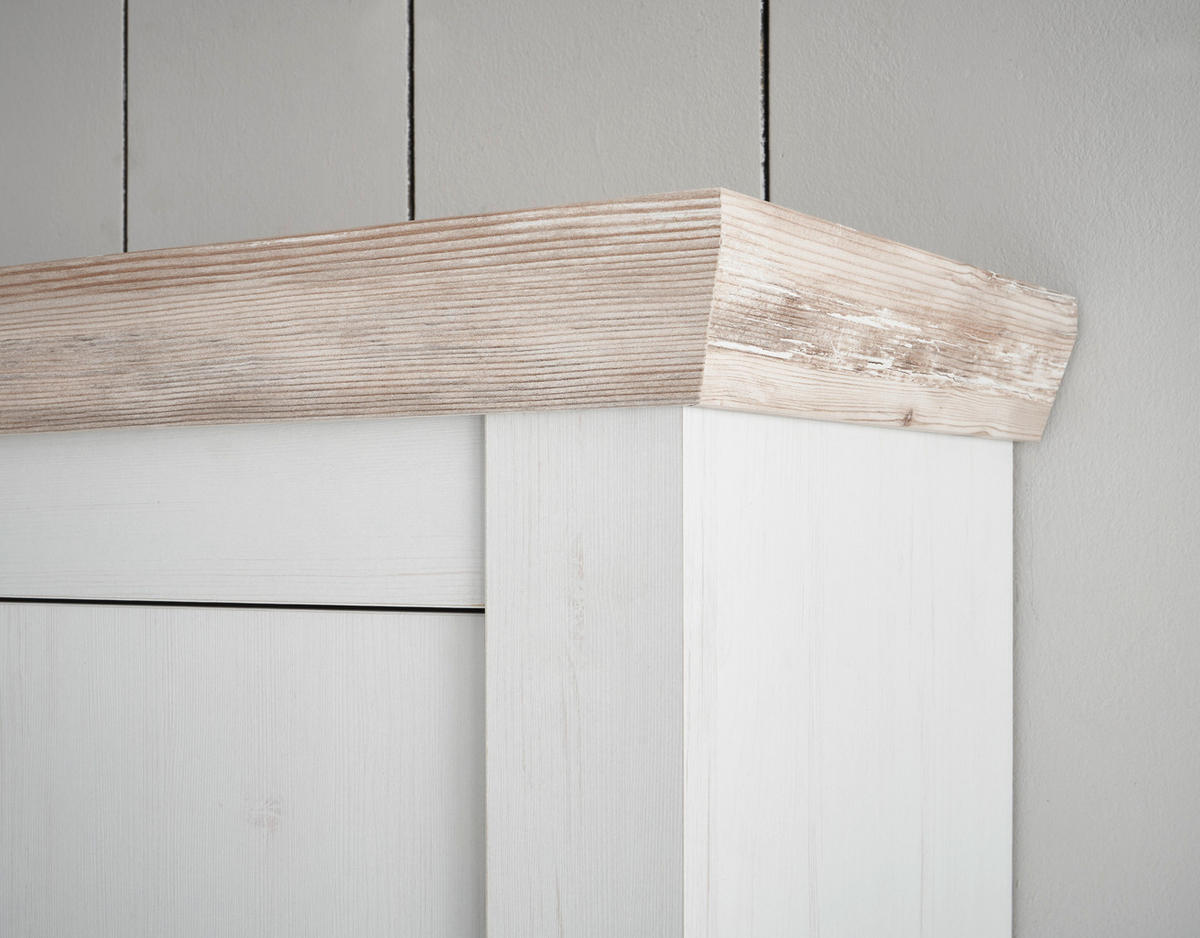 KÜCHENOBERSCHRANK 55/85/34 cm  in Weiß, Pinienfarben  - Schwarz/Weiß, Trend, Holzwerkstoff/Metall (55/85/34cm) - MID.YOU