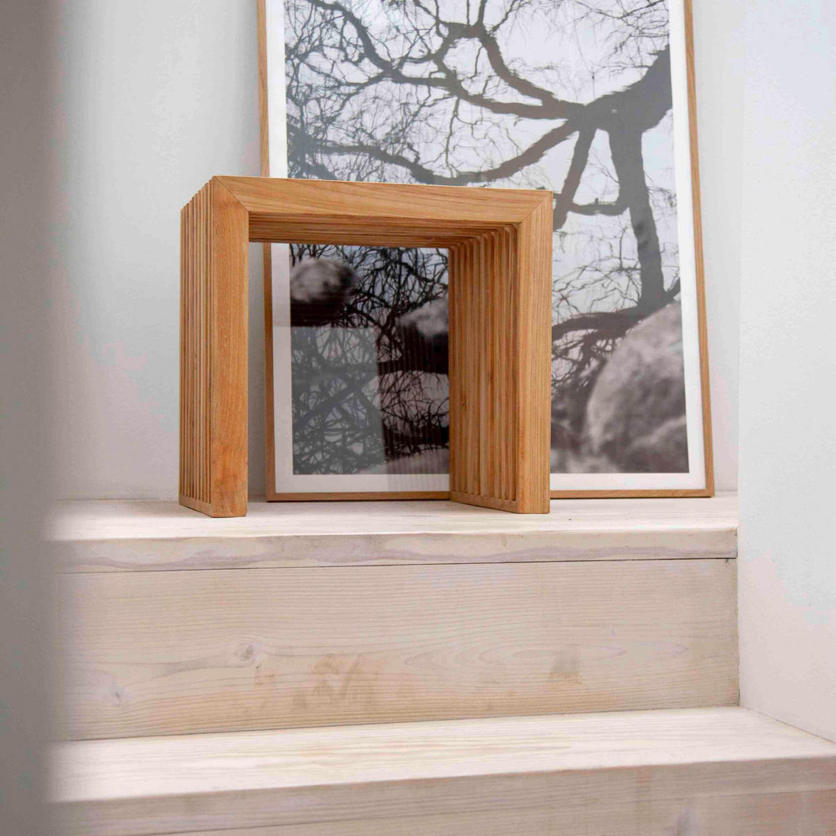 HOCKER Holz Teakfarben  - Teakfarben, Konventionell, Holz (45/43/35cm) - MID.YOU