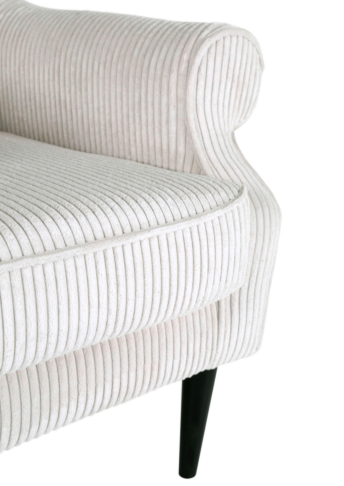 Ohrensessel Viola din textil, bej - bej/negru, lemn/textil (82/95/85cm) - Mömax