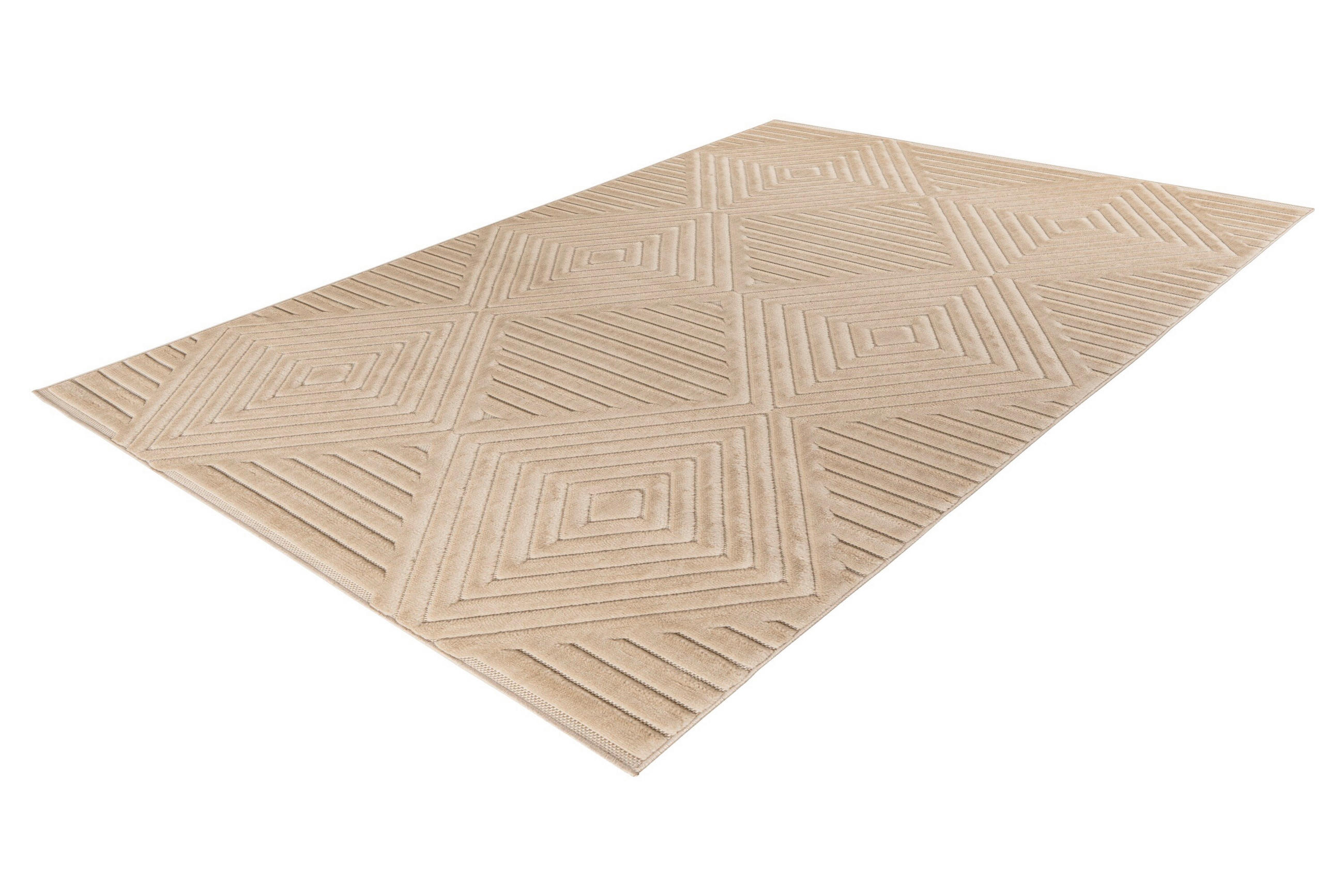 Kayoom Flachwebeteppich Beige 80x150 cm