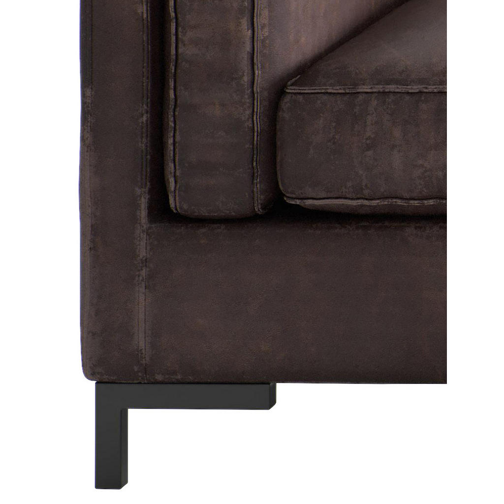 Thumbnail - Livetastic Ecksofa Packo, Dunkelbraun, Textil, 3-Sitzer, Füllung: Daunen, Silikon, Ottomane rechts, L-Form, 265x160 cm, ...