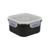 Recipient Depozitare Alimente  0.250 L  - străveziu/culoare inox, Basics, plastic/metal (13/13/4,5cm) - Homeware Profession.