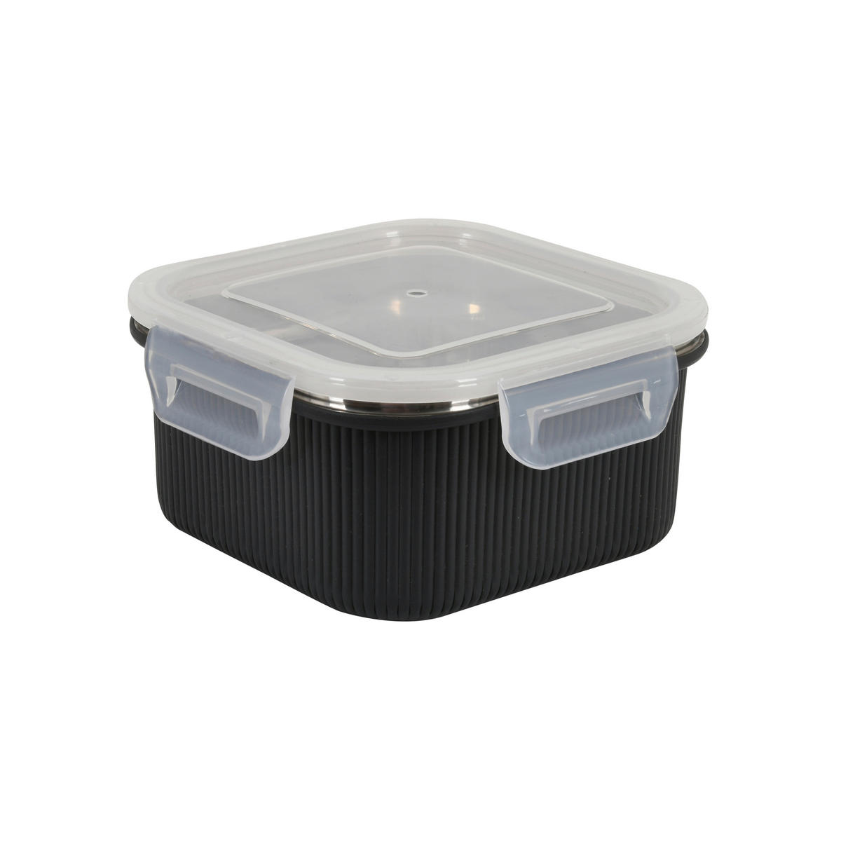 Recipient Depozitare Alimente  0.250 L  - străveziu/culoare inox, Basics, plastic/metal (13/13/4,5cm) - Homeware Profession.