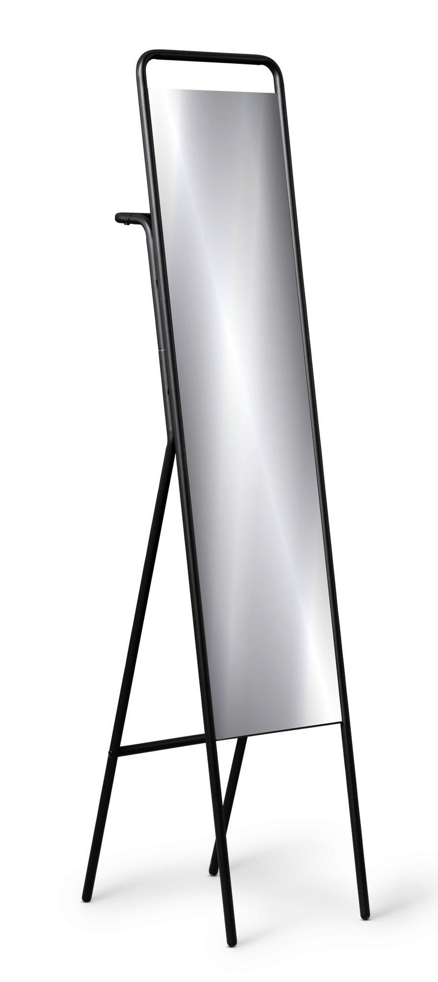 STANDSPIEGEL 34/163/46 cm  - Schwarz, Basics, Glas/Metall (34/163/46cm)