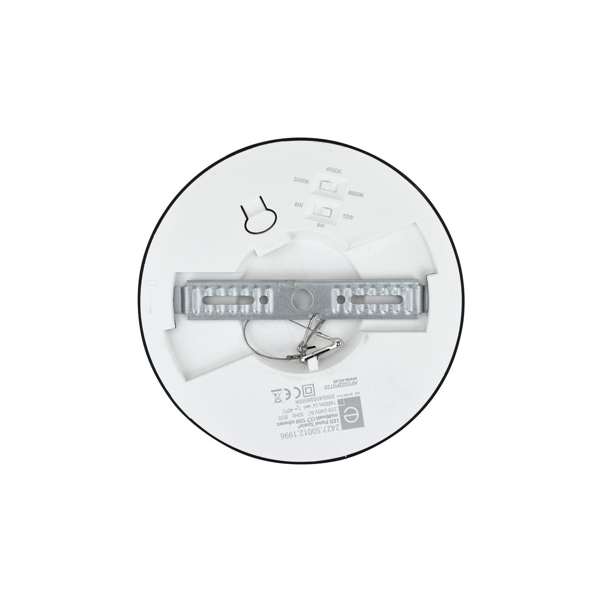 LED-DECKENLEUCHTE 17/1,7 cm   - Schwarz, KONVENTIONELL, Kunststoff (17/1,7cm)
